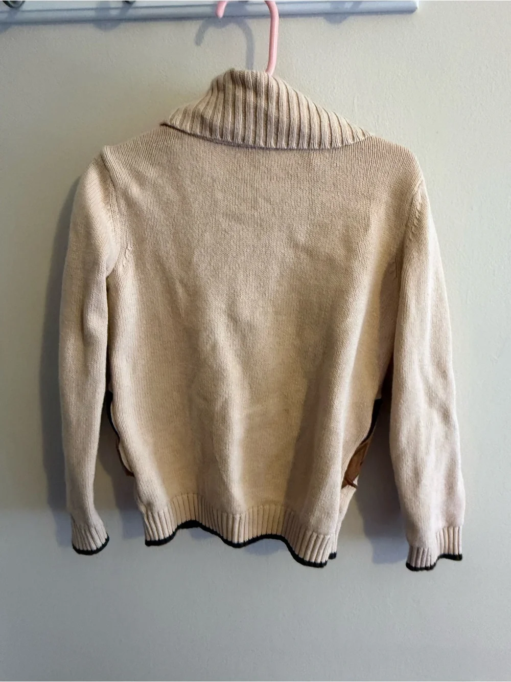 Gymboree Cream Knit Cardigan with horse motif